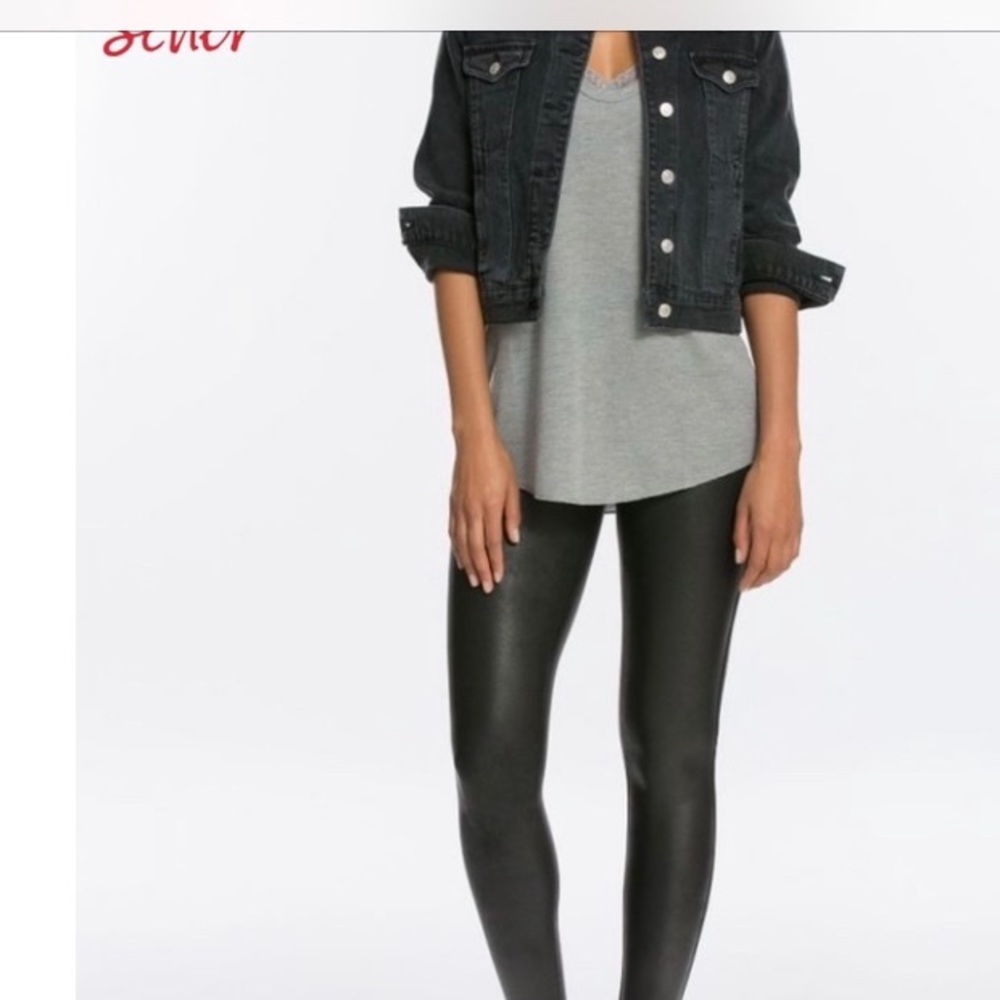 SPANX FAUX LEATHER LEGGINGS